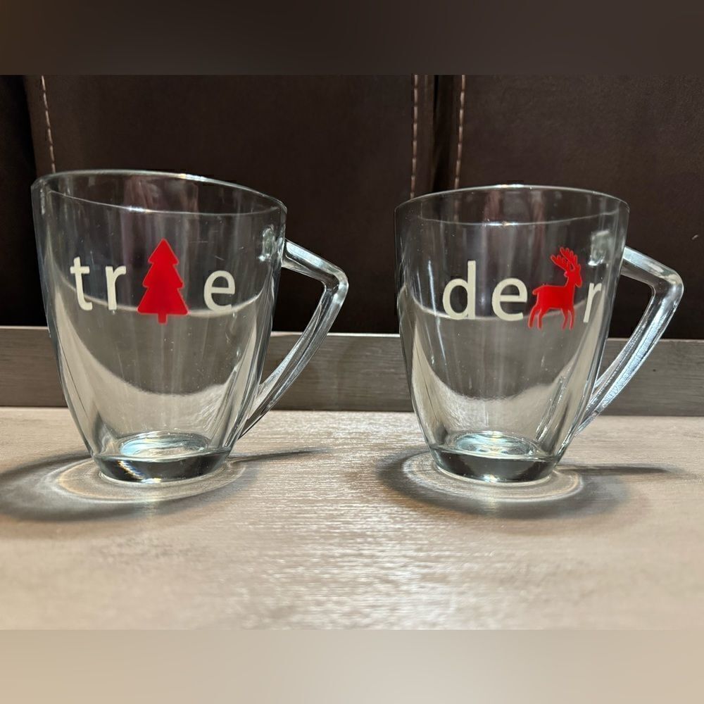 Anchor Hocking Vintage Mugs Deer Tree